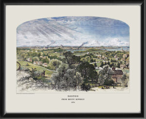 Boston MA 1874 from Mount Bowdoin