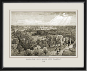 View of Rochester NY 1874 from Hope Cemetery A.C. Warren and J. Filmer