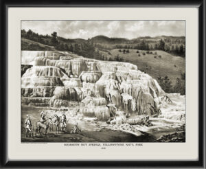 Mammoth Hot Springs - Yellowstone National Park WY 1890 Kurz & Allison