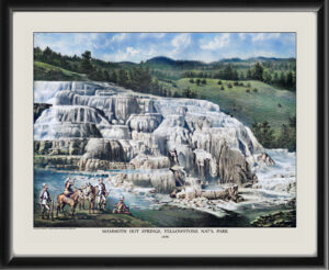 Mammoth Hot Springs - Yellowstone National Park WY 1890 Kurz & Allison