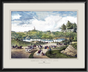 New York City NY 1862 - Central Park, the lake.