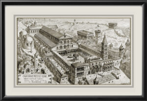 Old St. Peter's Rome Italy about 1450 by Henry W. Brewer 1891