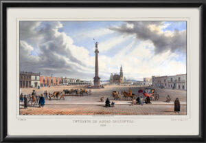 Aguascalientes MX 1836 Carl Nebel Shows Plaza de Armas, Cathedral of Aguascalientes TM