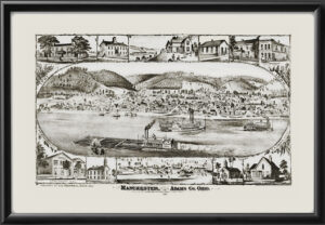 Manchester OH 1880 by F. R. Robjohns and published by J.A. Caldwell