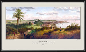 Singapore from Mount Wallich at sunset 1856