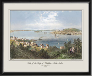 Halifax NS Canada 1842 W.H. Bartlett Color