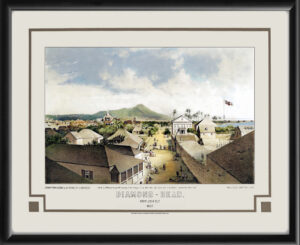 Honolulu HI 1857 George Henry Burgess Diamond Head from Lookout color