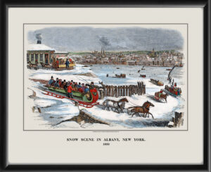 Albany NY 1850 - Snow Scene