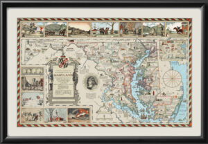 Maryland Historical Map 1931 Edwin Tunis