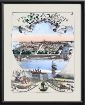 Charleston SC 1876 William Brotherhead published in 1875 to commemorate the American Centennial