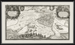 Riga Latvia 1656 by Samuel Pufendorf and A.D. Perette