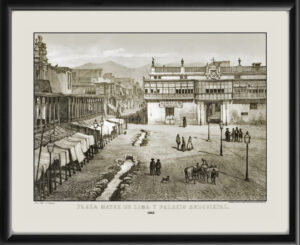 Lima Peru 1863  - Plaza Mayor