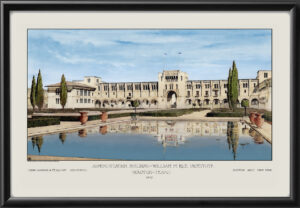 Rice University Houston, TX William M. Rice Institute Administration Building with reflecting pool 1910 Cram Goodhue & Ferguson architects