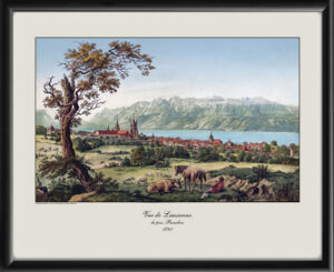 Lausanne, Switzerland 1781 View from Bealieu