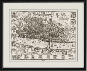 London England 1593 John Norden engraved by Pieter Van den Keere