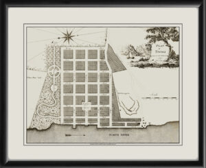 Tivoli NY Plan Map 1795 Charles Balthazar Julien Fevret de Saint-Saint-Mémin