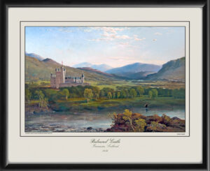 Balmoral Castle Scotland 1856 James Cassie on the right bank of the River Dee,