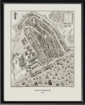 Amsterdam Netherlands 1597 Pieter Bast cartographer