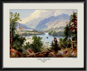 Lake Placid and Hotel NY 1876 in the Adirondacks by Robert D. Wilkie
