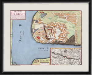 Plan de Belgrade 1700 by Gaspar Bailleul tm