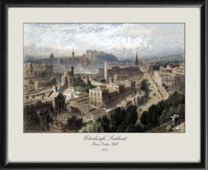 Edinburgh Scotland from Calton Hill 1875 Myles Birket Foster and T. Heawood