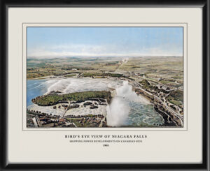 Niagara Falls 1905 by John F. Frank showing power developments on Canadian side
