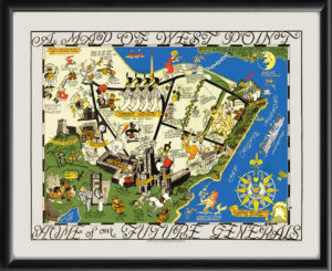 West Point NY - U.S. Military Academy 1932 A Map of West Point Home of our Future Generals Richard Q. Yardley tm