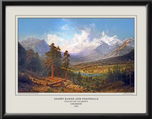 Snowy Range & Foothills from the Valley of Valmont CO 1870