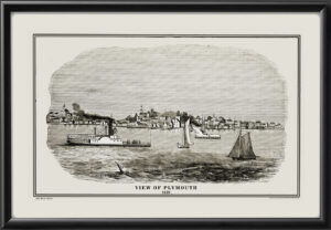 Plymouth MA 1839 John Warner Barber engraved by W. Weekes
