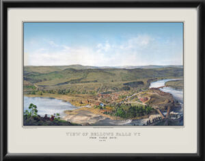 Bellows Falls from Table Rock 1855