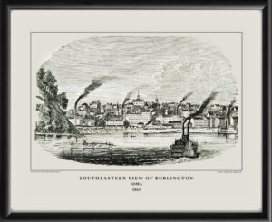 Burlington IA 1865 John Warner Barber