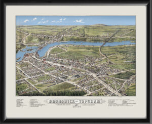 Brunswick & Topsham ME 1877 J.J. Stoner Color