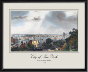 New York City NY 1872 from Brooklyn Heights by A.C. Warren, engraved by G. H. Hall