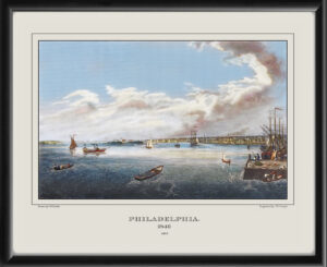 Philadelphia PA 1840 from across the Delaware River Joseph Smith