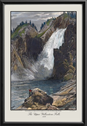 Yellowstone Park WY 1872 - Upper Yellowstone Falls by Thomas Moran