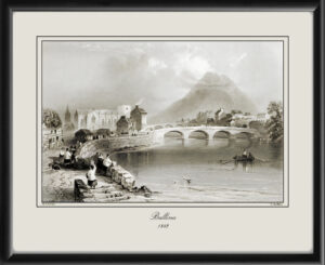 Ballina Ireland 1842 W. H. Bartlett engraved by H. Griffiths
