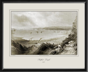 Belfast Lough Northern Ireland 1842 William Henry Bartlett engraved by R. Wallis