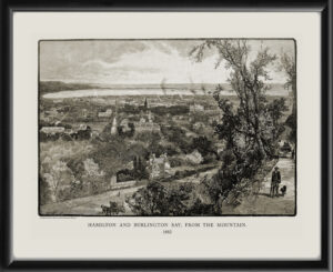 Hamilton Ontario Canada 1882 from Burlington Bay from the Mountain