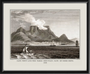 Cape Town and the Table Mountain, Cape of Good Hope 1816