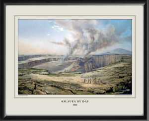 Mount Kilauea Hawaii - Kilauea by Day 1842 Titian Ramsay Peale