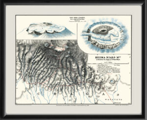 Kilimanjaro, Kibo crater, Tanzania, Kenya 1890 Dr. Hans Meyer