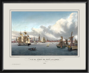 Philadelphia PA 1821 painted by Louis Garneray and engraved by Sigismond Himely