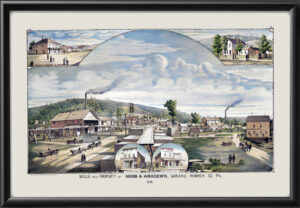 Garland PA 1878 - Mills and Property of Horn & Andrews by Otto Krebs